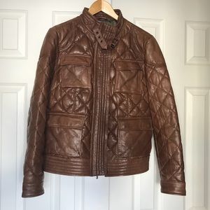 Eddie Bauer Quilted Leather Jacket